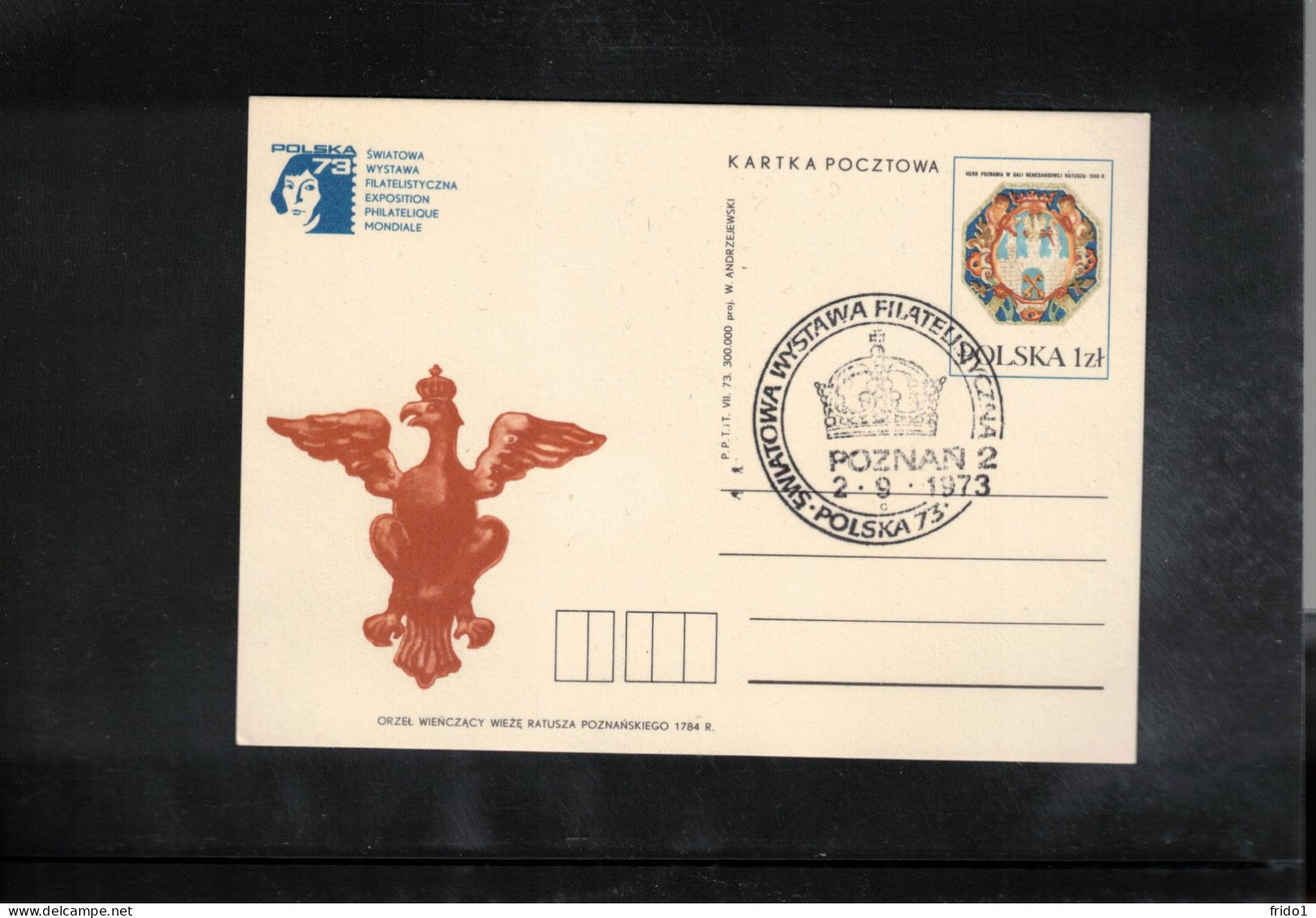 Poland/ Polska 1973 Astronomy Nicolaus Kopernikus - World Philatelic Exhibition Poznan Interesting Postcard - Astronomy