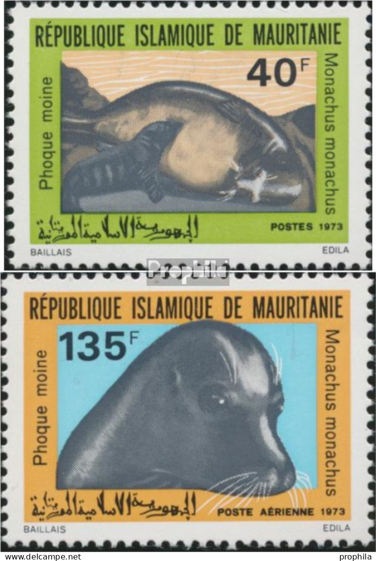 Mauretanien 450-451 (kompl.Ausg.) Postfrisch 1973 Mönchsrobbe - Mauritanië (1960-...)