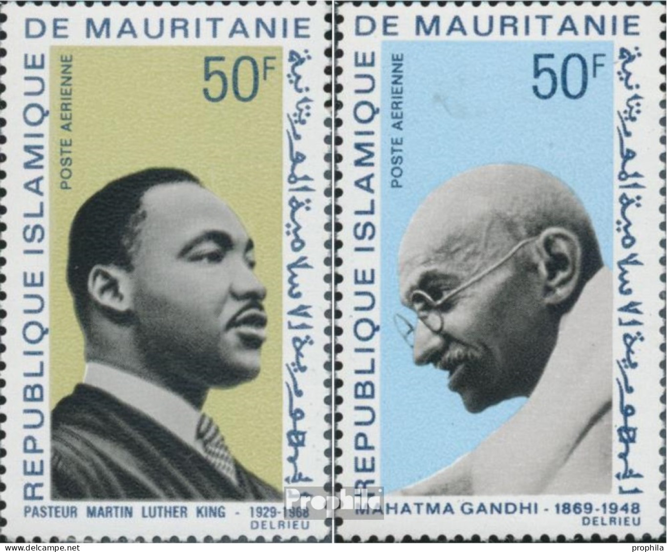 Mauretanien 350-351 (kompl.Ausg.) Postfrisch 1968 Verfechter Gewaltloser Widerstand - Mauritanië (1960-...)