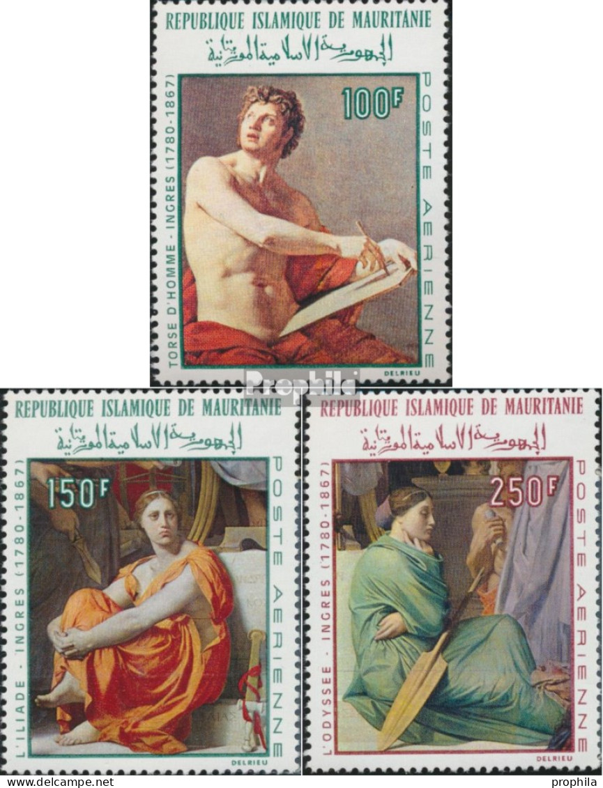 Mauretanien 344-346 (kompl.Ausg.) Postfrisch 1968 Dominique Ingres - Mauritania (1960-...)