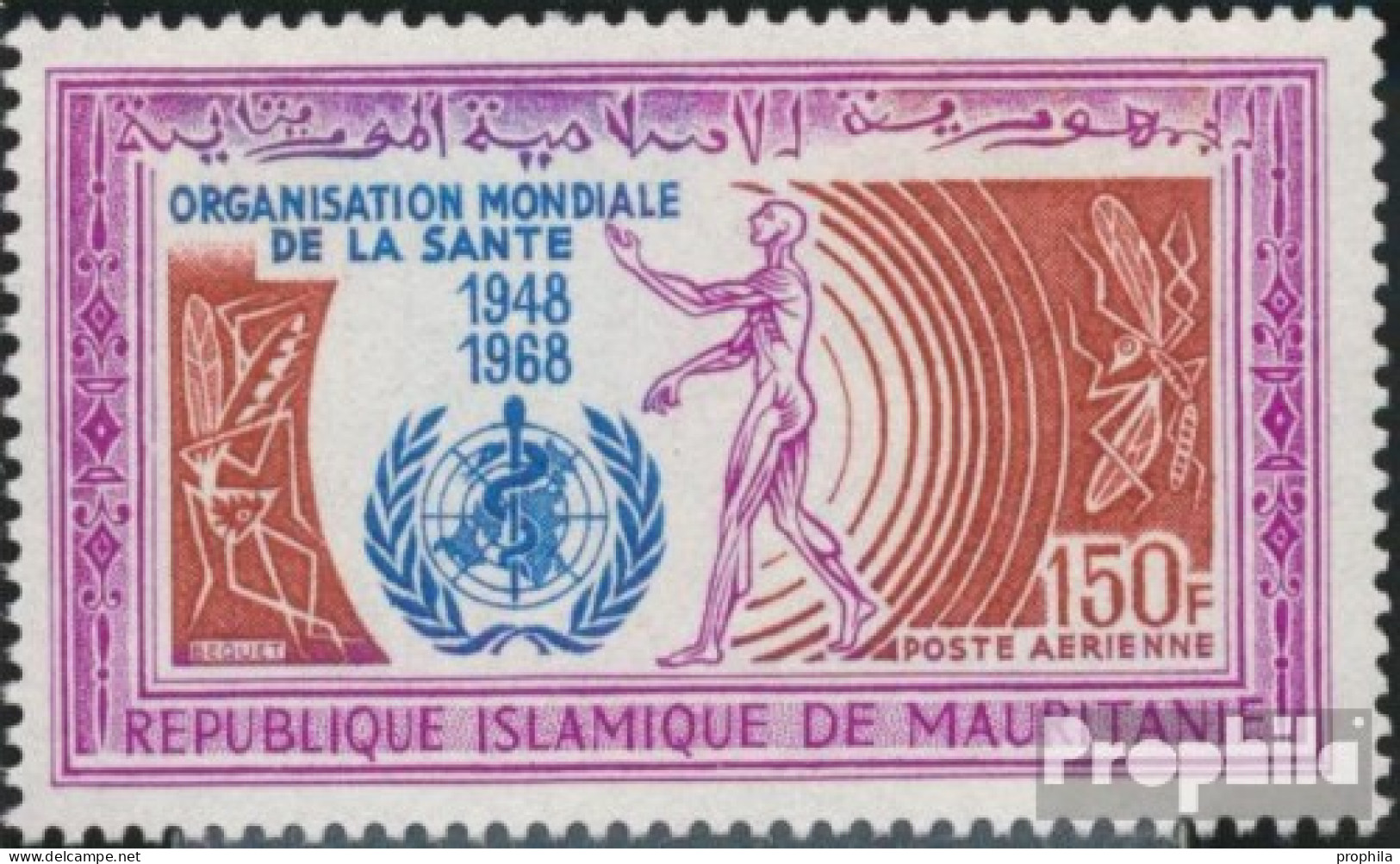 Mauretanien 341 (kompl.Ausg.) Postfrisch 1968 WHO - Mauritanie (1960-...)