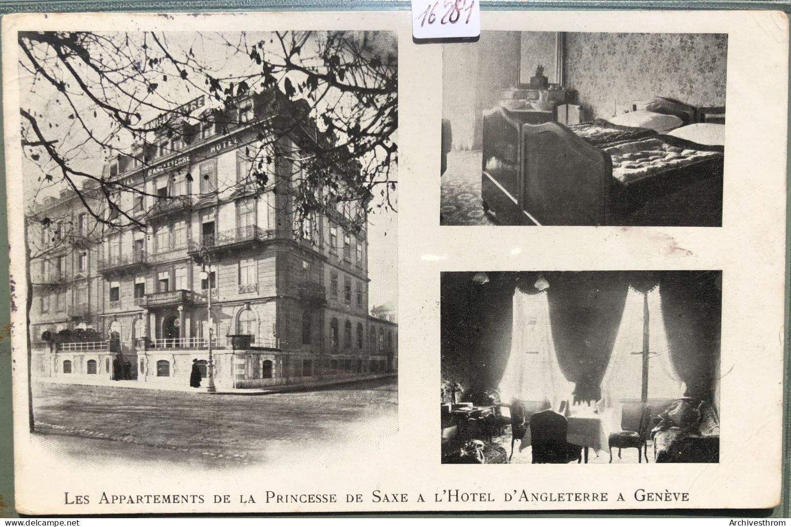 Genève - Hôtel D'Angleterre -Appartements De La Princesse De Saxe (16'281) - Genève