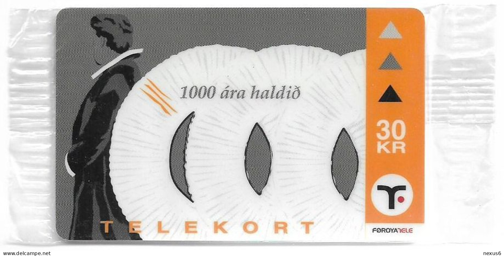 Faroe - Faroese Telecom (Magnetic) - Christianity 1000 Years #1, 06.2000, 30Kr, 15.000ex, NSB - Isole Faroe