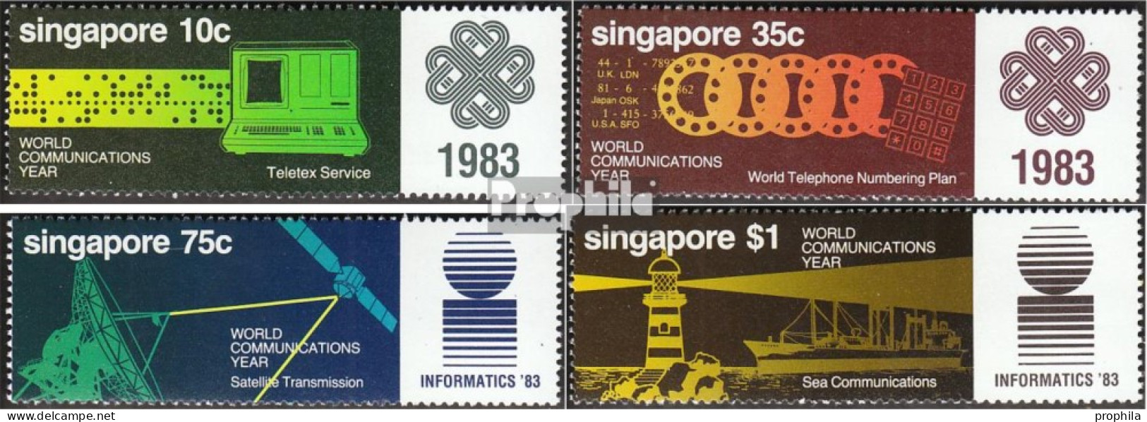 Singapur 436-439 (kompl.Ausg.) Postfrisch 1983 Weltkommunikationsjahr - Singapore (1959-...)