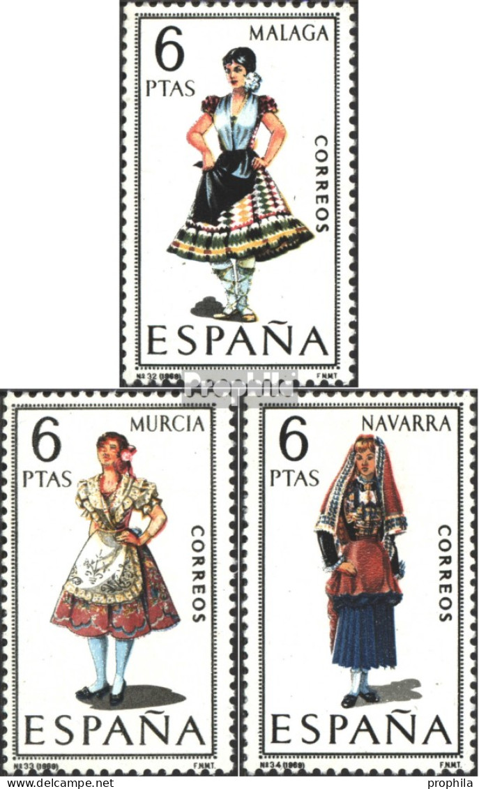 Spanien 1829,1830,1831 (kompl.Ausg.) Postfrisch 1969 Trachten - Ongebruikt