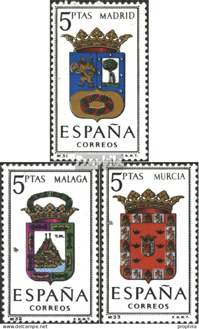 Spanien 1497,1499,1500 (kompl.Ausg.) Postfrisch 1964 Wappen - Unused Stamps