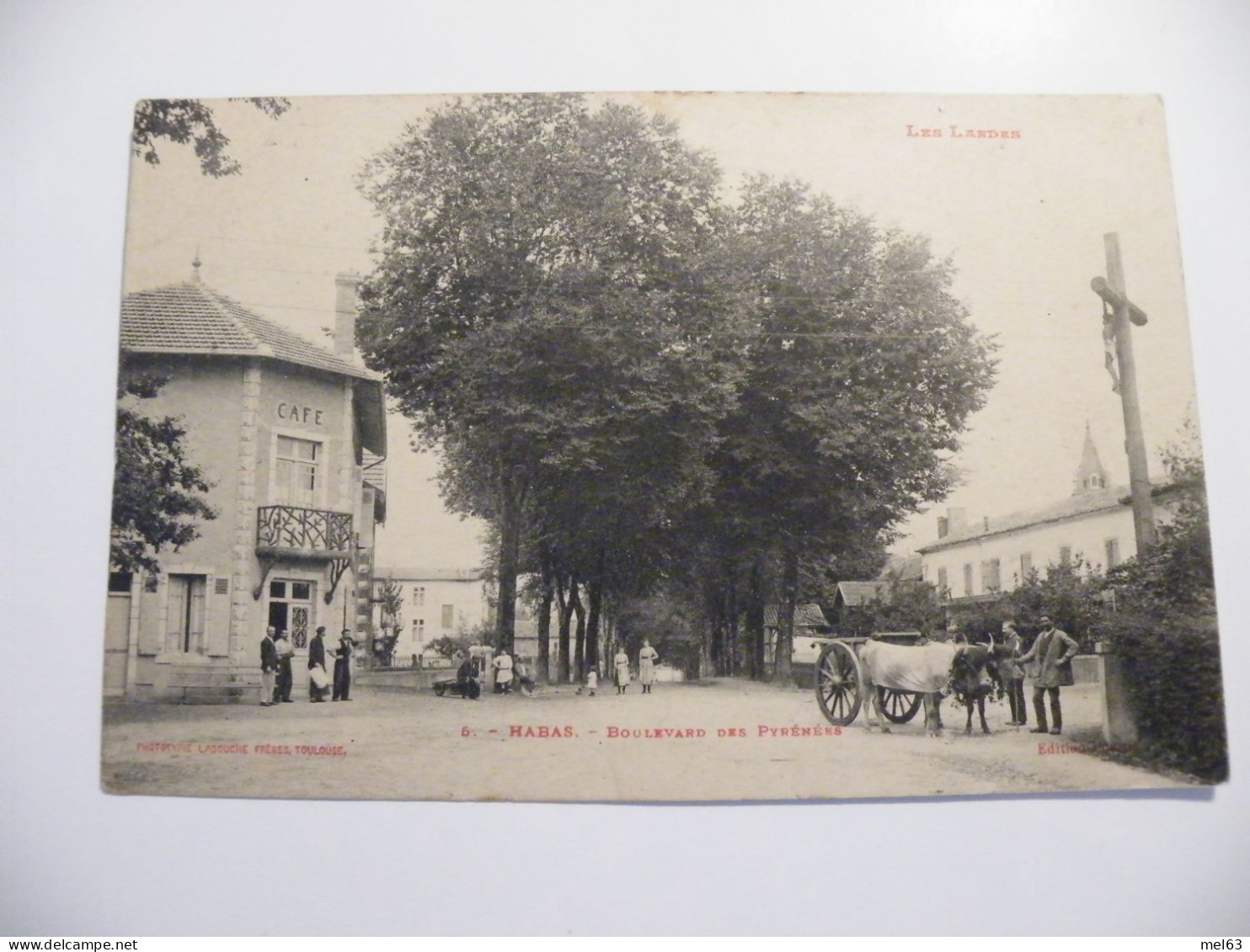 A546 . CPA. 40. HABAS. (Landes) .Boulevard Des Pyrénées. .beau Plan Animé. écrite & Voyagée - Otros & Sin Clasificación