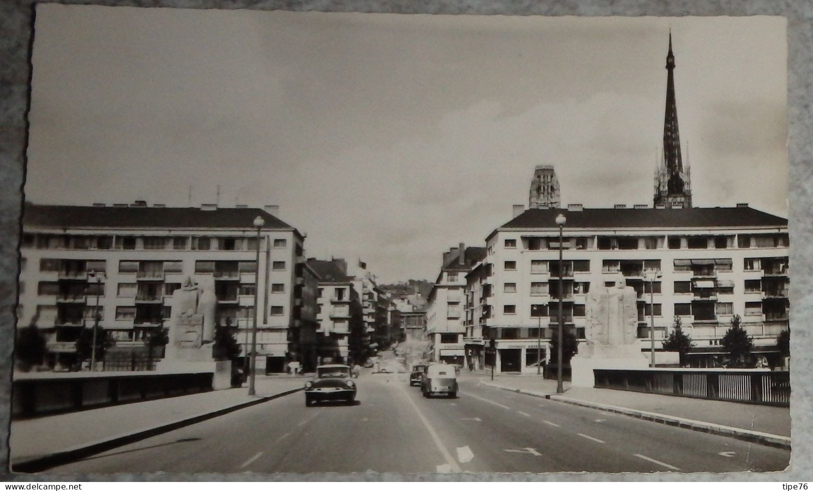 76 Seine Maritime CPSM Rouen Pont Boieldieu Voiture Citroën DS - Rouen