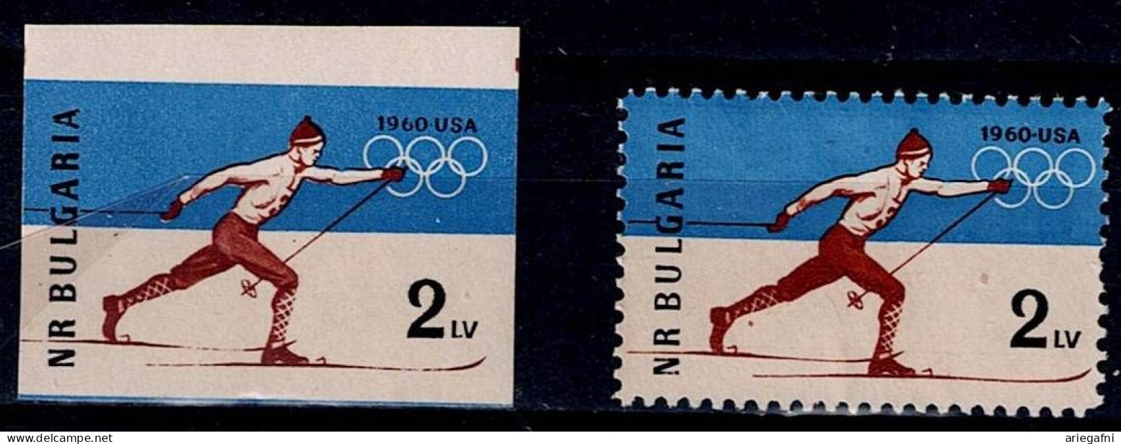 BULGARIA 1960 WINTER OLYMPICS GAMES SQUAW VALLEY  MI No 1153A+B MNH VF!! - Unused Stamps