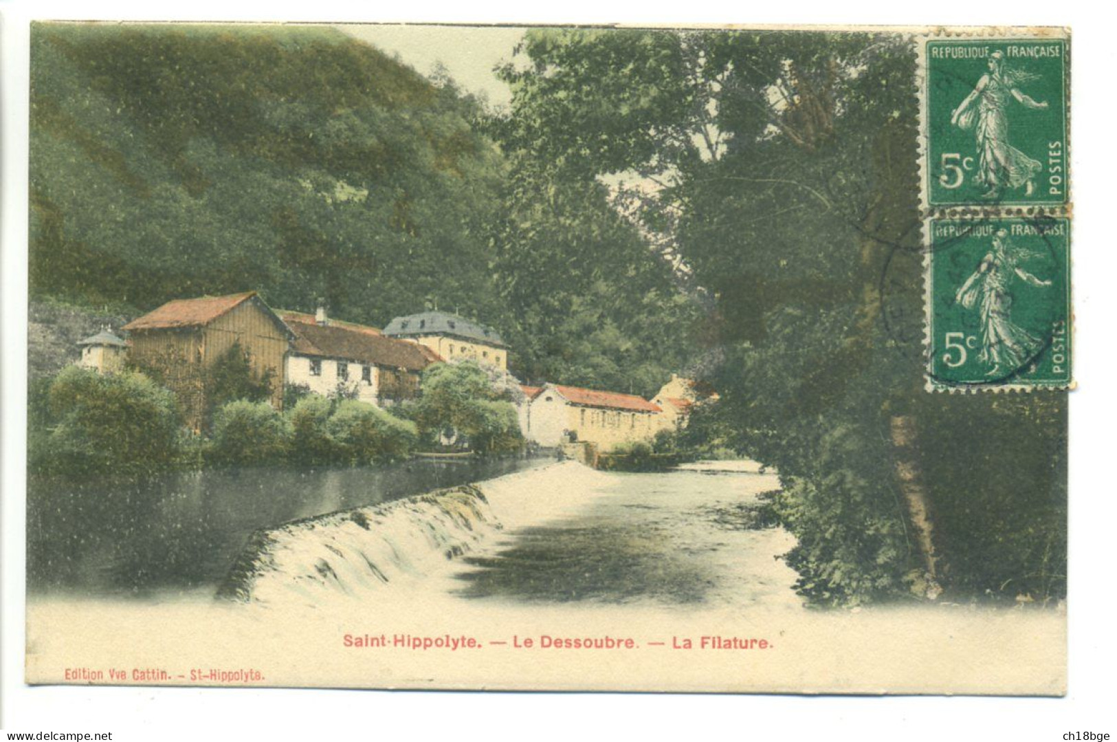 CPA 25 Doubs - St Saint Hippolyte - Le Dessoubre - La Filature - Edition Vve Cattin - Saint Hippolyte