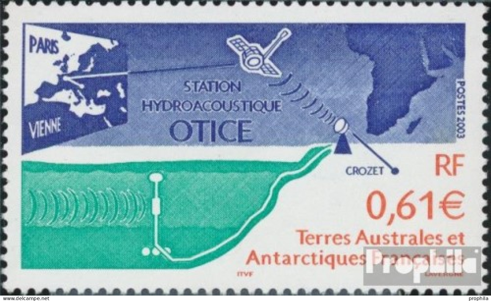 Französ. Gebiete Antarktis 506 (kompl.Ausg.) Postfrisch 2003 Hydroakustische Station - Unused Stamps