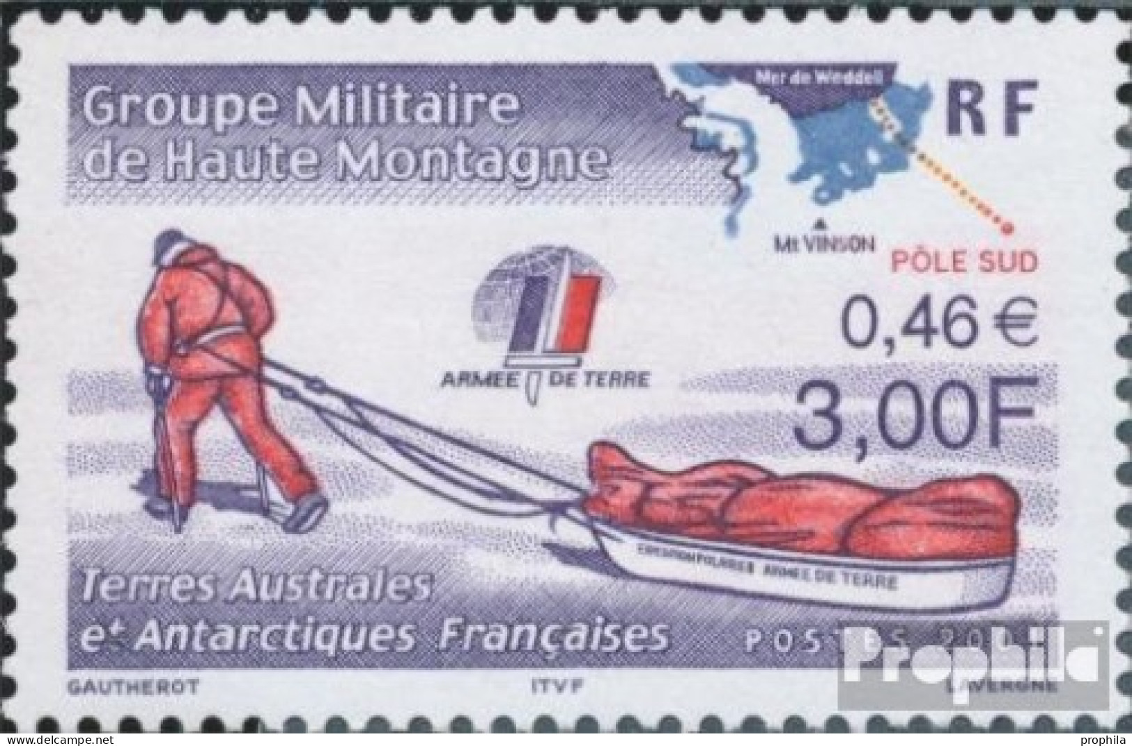 Französ. Gebiete Antarktis 442 (kompl.Ausg.) Postfrisch 2001 Antarktisexpedition - Nuevos