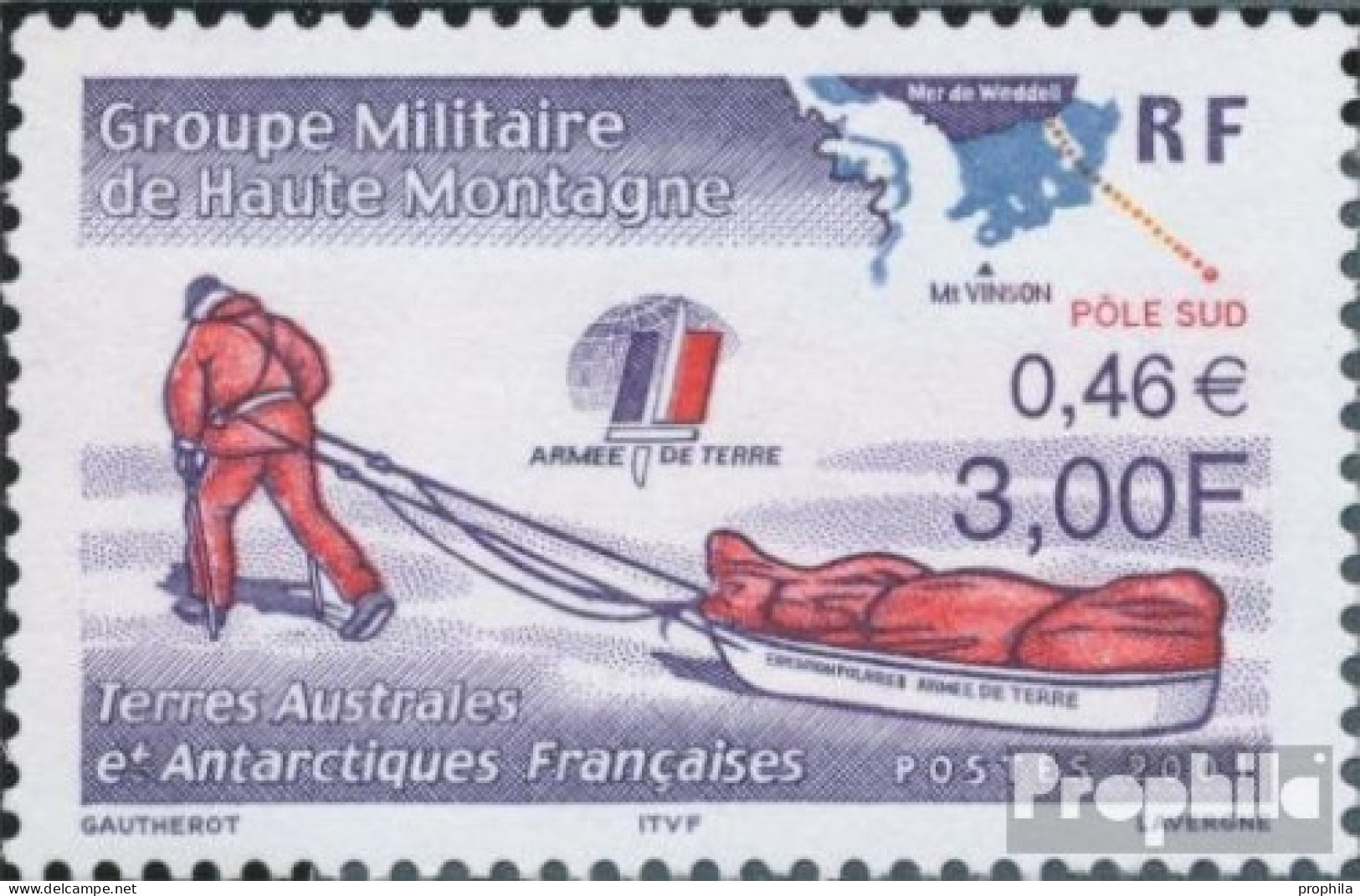 Französ. Gebiete Antarktis 442 (kompl.Ausg.) Postfrisch 2001 Antarktisexpedition - Unused Stamps