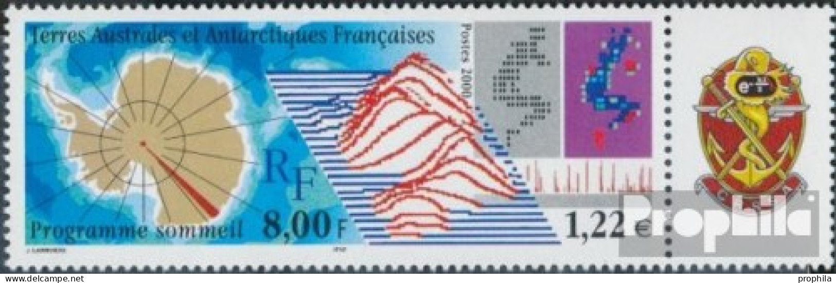 Französ. Gebiete Antarktis 427Zf Mit Zierfeld (kompl.Ausg.) Postfrisch 2000 Schlafstörungen - Unused Stamps