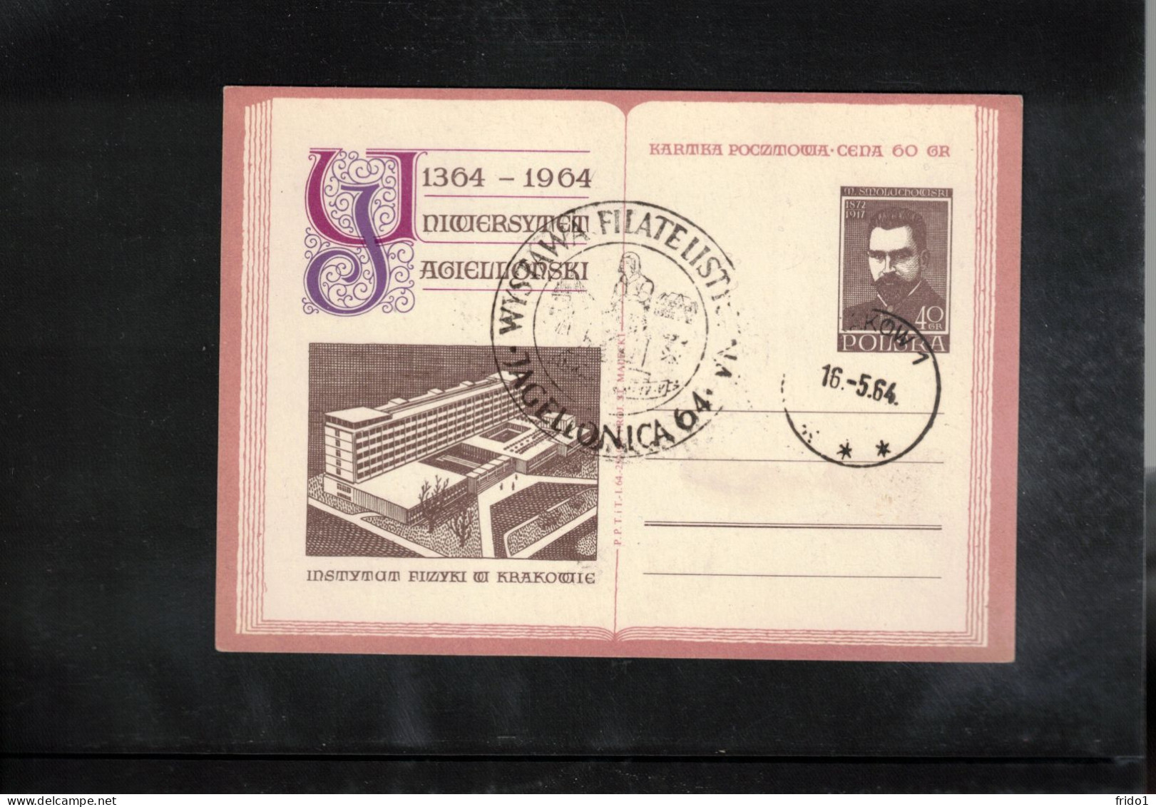 Poland/ Polska 1964 Astronomy Nicolaus Kopernikus Philatelic Exhibition Krakow Interesting Postcard - Astronomùia