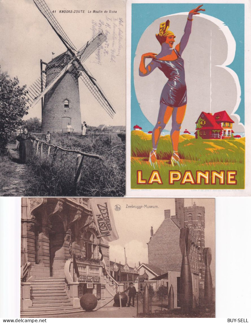 BELGIQUE - 22 CARTES - Ostende / Zeebrugge / Blankenberghe / Knocke / La Panne / Wenduyne - Altri & Non Classificati