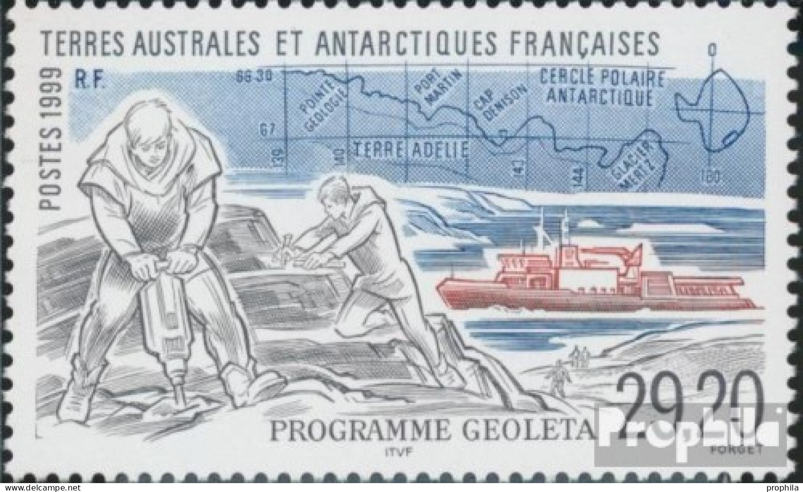 Französ. Gebiete Antarktis 399 (kompl.Ausg.) Postfrisch 1999 Geoleta Adelieland - Unused Stamps