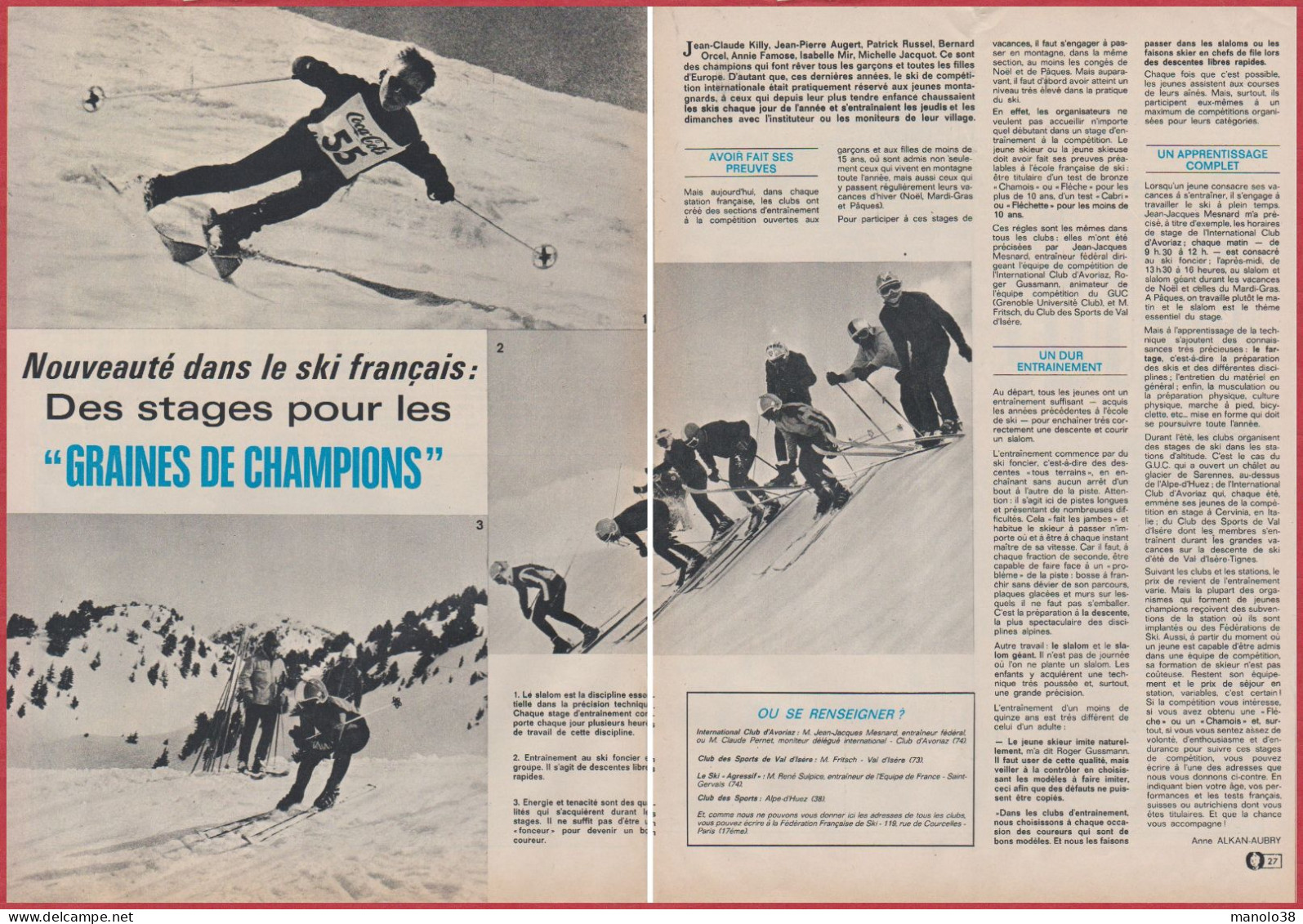 Magazine 2000. Dossier Tintin N° 2. La Neige. Sport D'hiver. Reportages. 1971. - Documentos Históricos