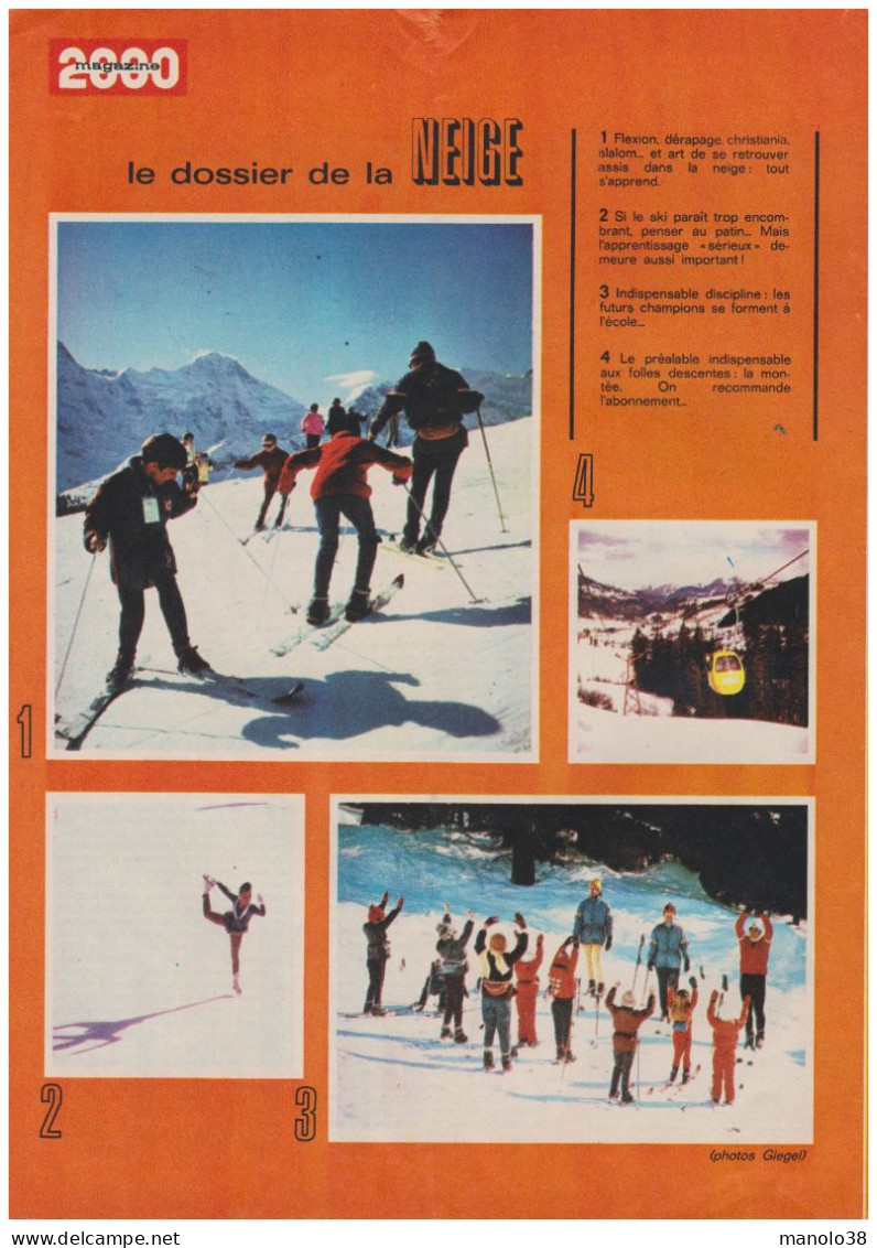 Magazine 2000. Dossier Tintin N° 2. La Neige. Sport D'hiver. Reportages. 1971. - Documents Historiques