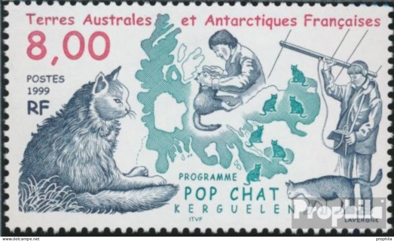 Französ. Gebiete Antarktis 394 (kompl.Ausg.) Postfrisch 1999 Pop Chat Programm - Unused Stamps