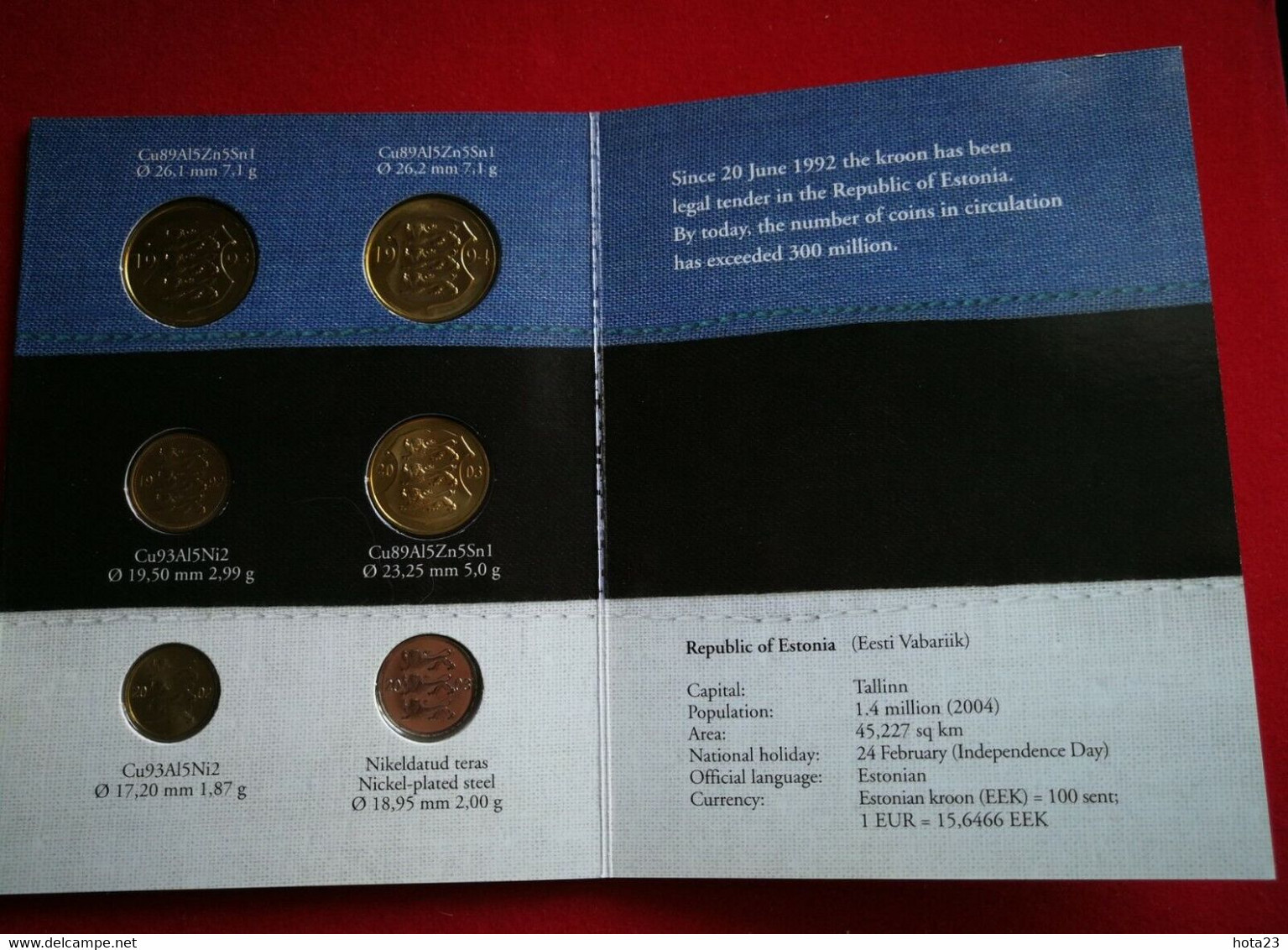 (!) ESTONIA COIN SET 10;20;50; SENTI 1;5  KROON 1993 + 1994 YEAR ESTONIAN CIRCULATION COINS EESTI 1992 >2003 - Estonia