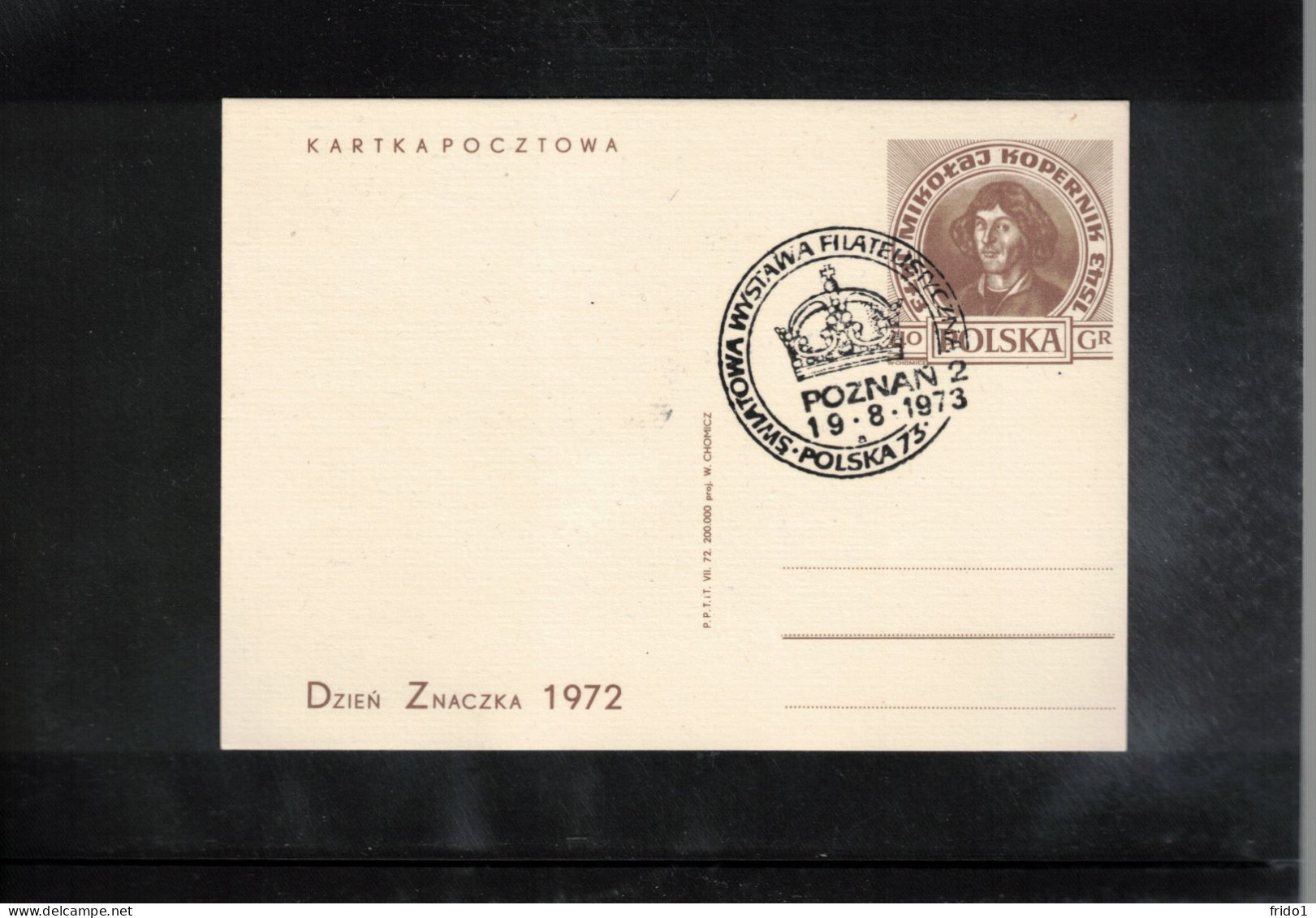 Poland/ Polska 1973 Astronomy Nicolaus Kopernikus - World Philatelic Exhibition Poznan Interesting Postcard - Sterrenkunde