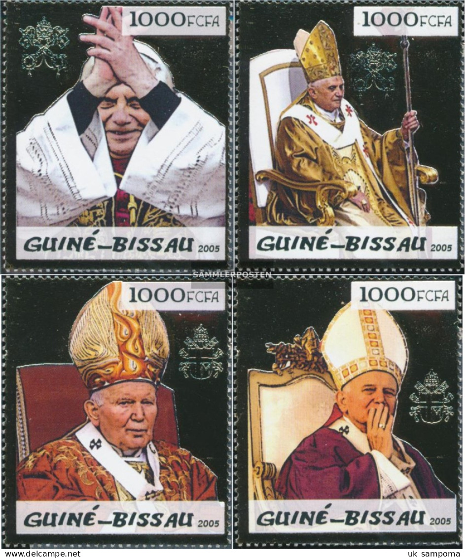 Guinea-Bissau 3004-3007 (complete. Issue) Unmounted Mint / Never Hinged 2005 Pope Benedikt + Johannes Paul II. - Guinea-Bissau