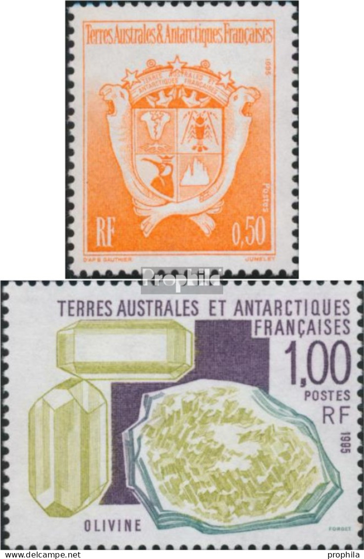 Französ. Gebiete Antarktis 329,330 (kompl.Ausg.) Postfrisch 1995 Wappen, Mineralien - Neufs