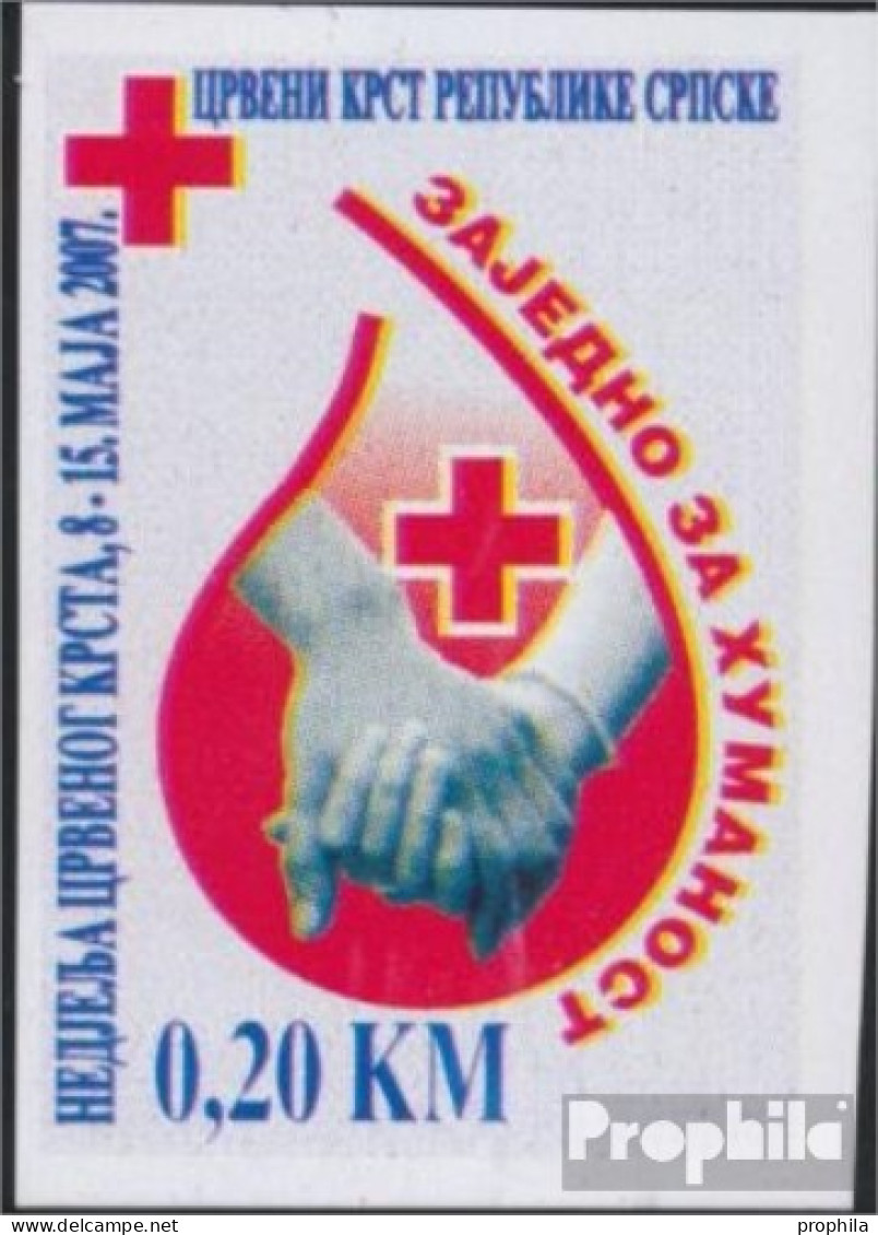 Bosnien - Serbische Republ. Z20B (kompl.Ausg.) Zwangszuschlagsmarken Postfrisch 2007 Rotes Kreuz - Serbia