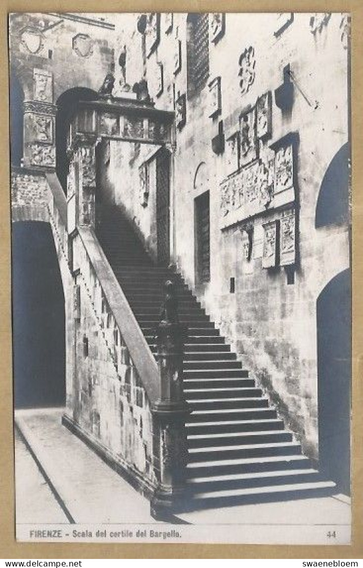 IT.- ITALIE. FIRENZE. SCALA DEL CORTILE DEL BARGELLO. ONGELOPEN. - Firenze (Florence)