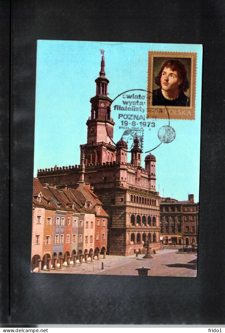 Poland/ Polska 1973 Astronomy Nicolaus Kopernikus - World Philatelic Exhibition Poznan Interesting Postcard - Astronomie