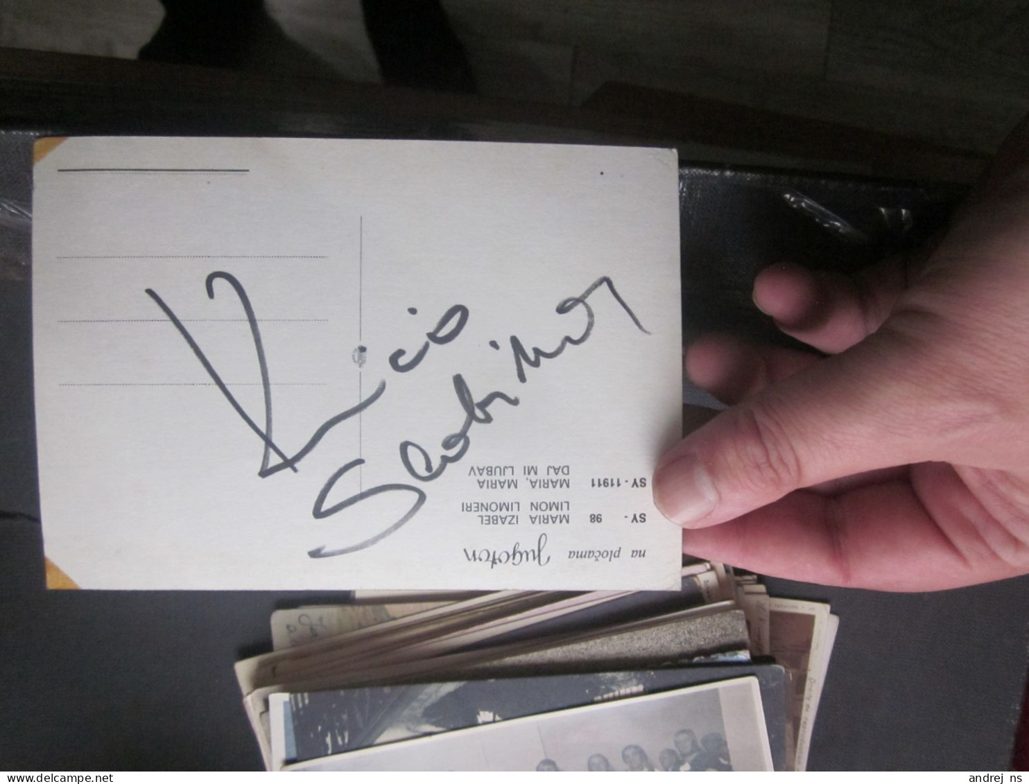 Croatian Singer Krunoslav Kićo Slabinac W Signature Autogram Autograph Opatijski Suveniri  Jugoton - Sänger Und Musiker