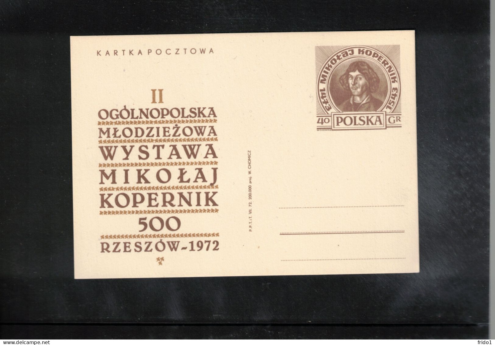 Poland/ Polska 1972 Astronomy Nicolaus Kopernikus Exhibition Interesting Postcard - Astronomy