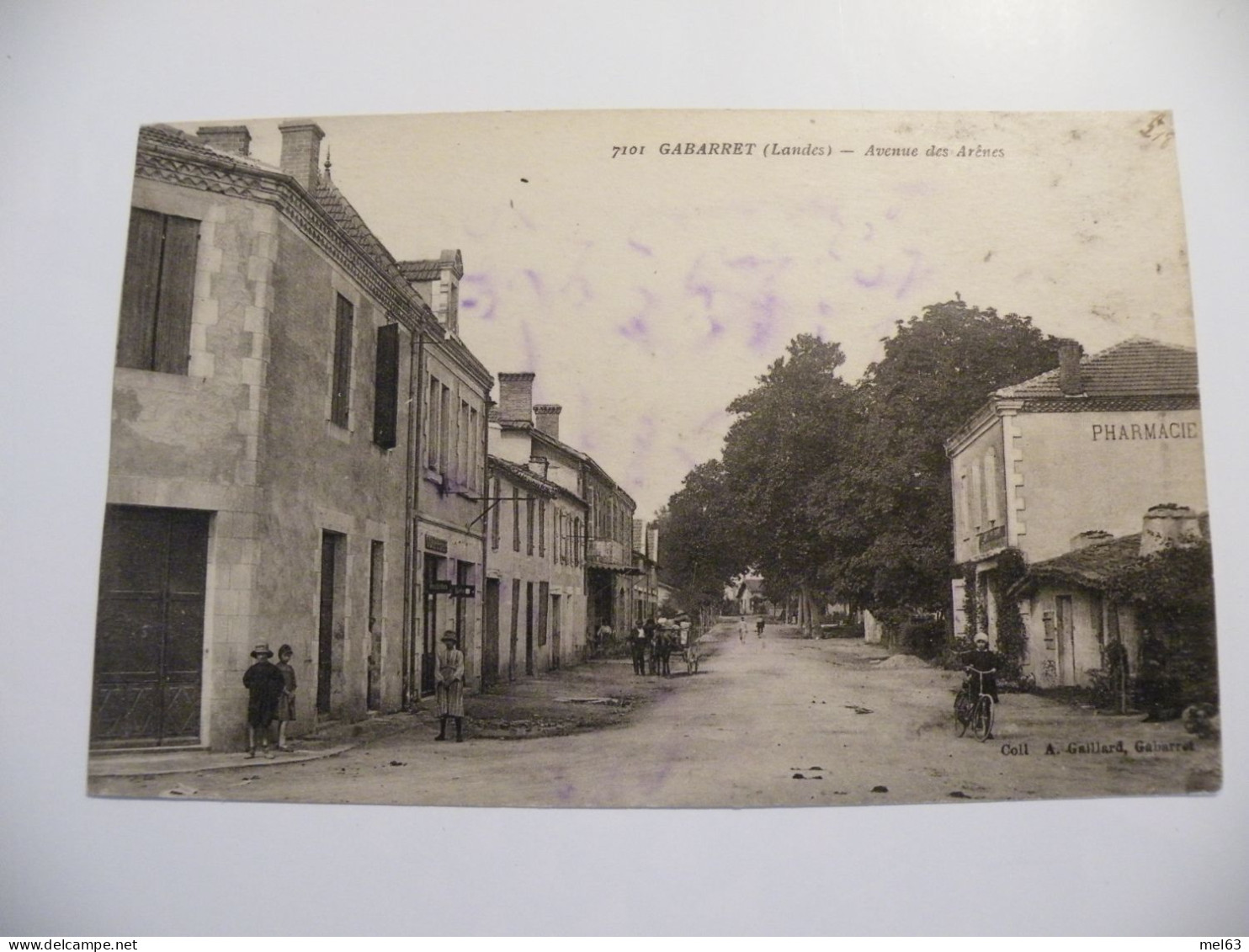 A546 . CPA. 40. GABARRET . (Landes). Avenue Des Arênes..beau Plan Animé. Non écrite - Gabarret