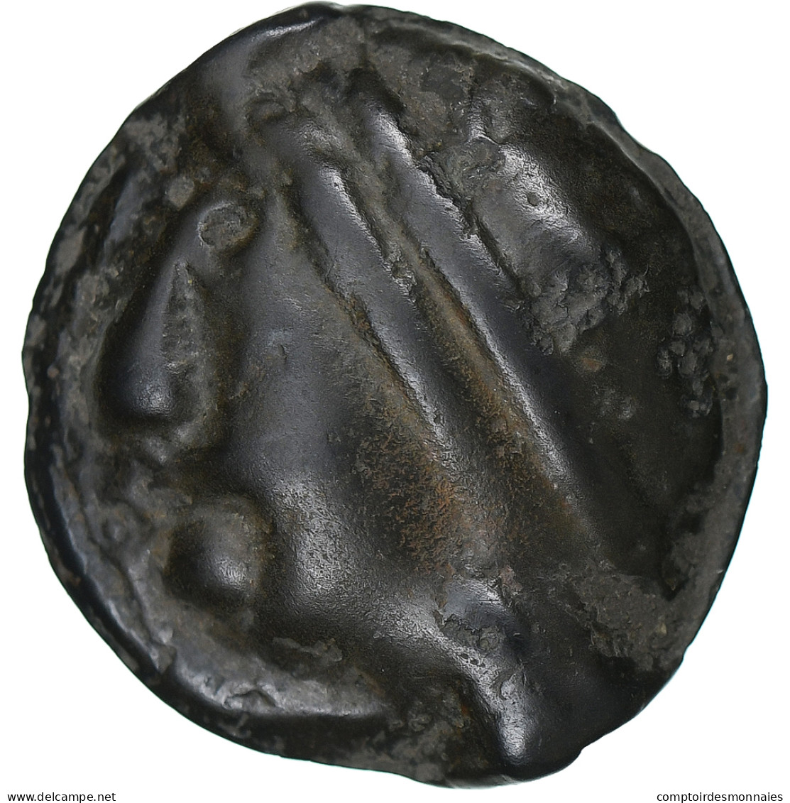 Séquanes, Potin à La Grosse Tête, 1st Century BC, Potin, TTB, Delestrée:3091 - Keltische Münzen