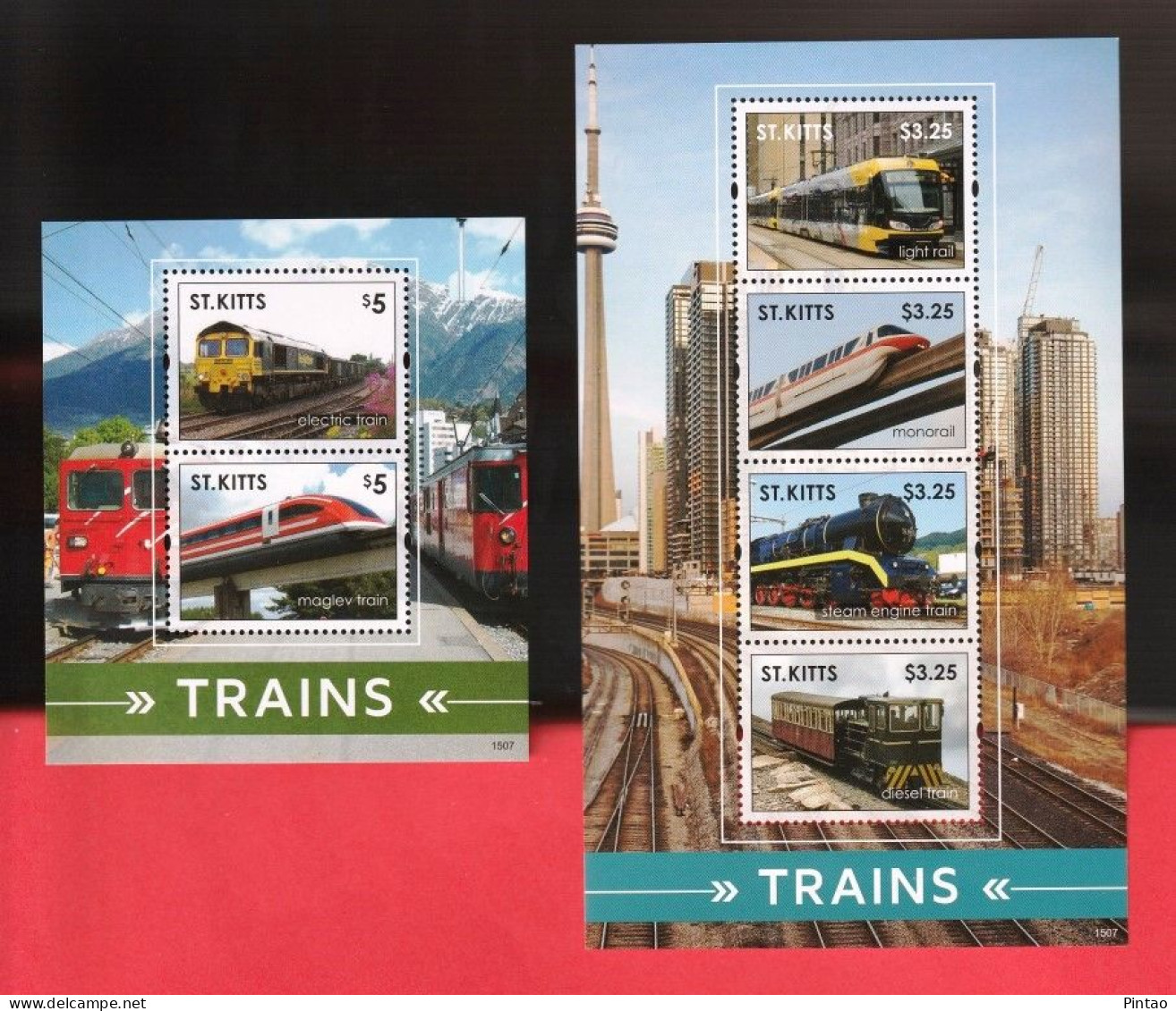 WW14324- ST. KITTS - MNH (COMBOIOS) - Trains