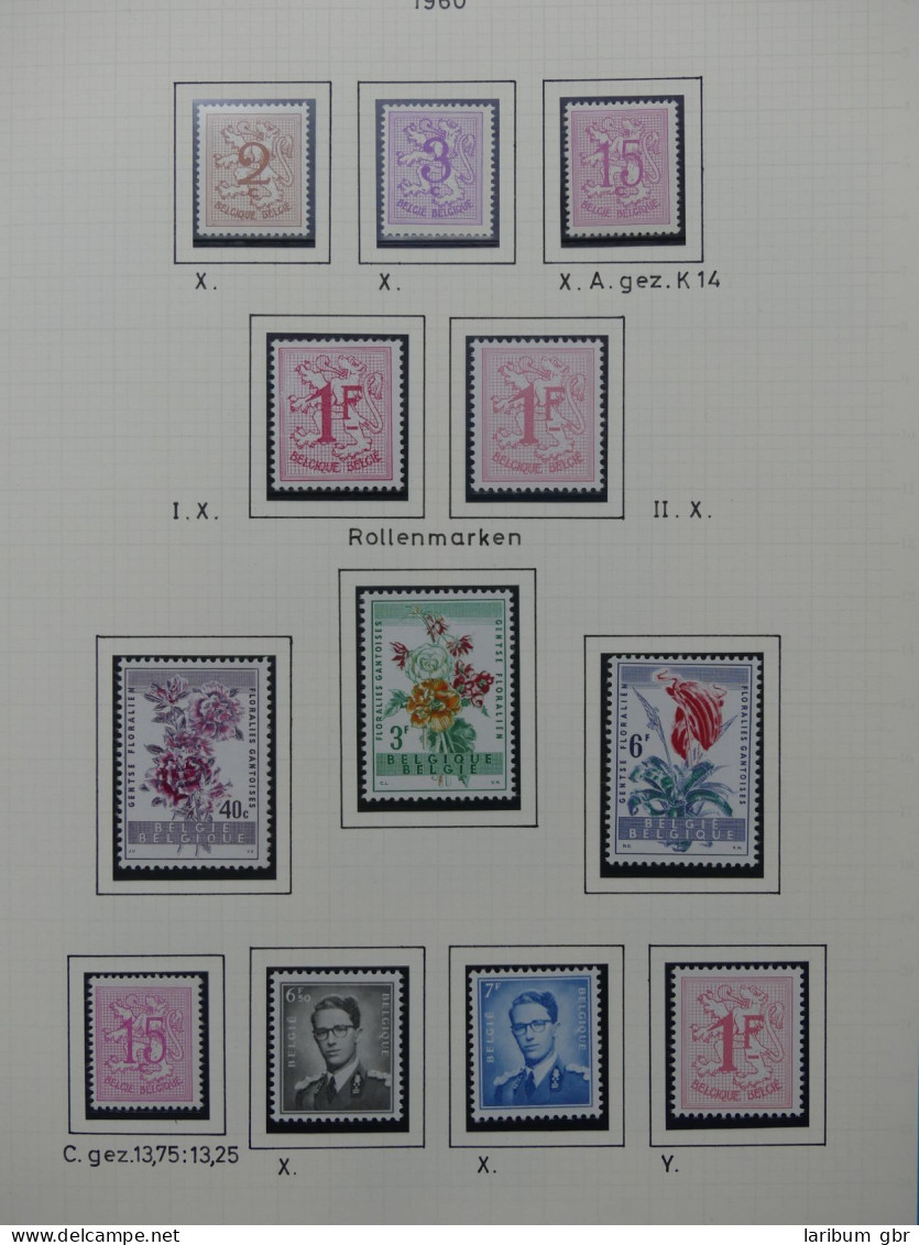 Belgien 1960-1974 Postfrisch Besammelt Auf Selbstgestalteten Seiten #LY825 - Other & Unclassified