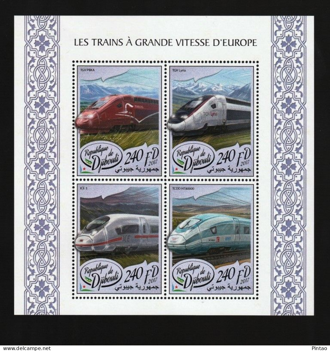 WW14327- DJIBOUTI 2017- MNH (COMBOIOS) - Trains