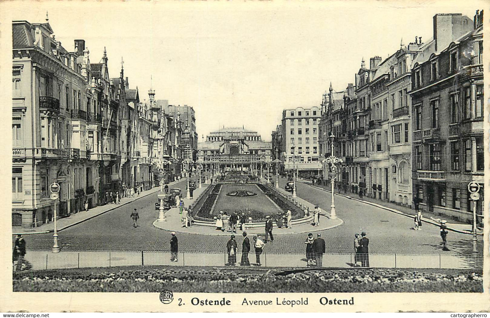 Belgique Cpa Ostende Avenue Leopold - Andere & Zonder Classificatie