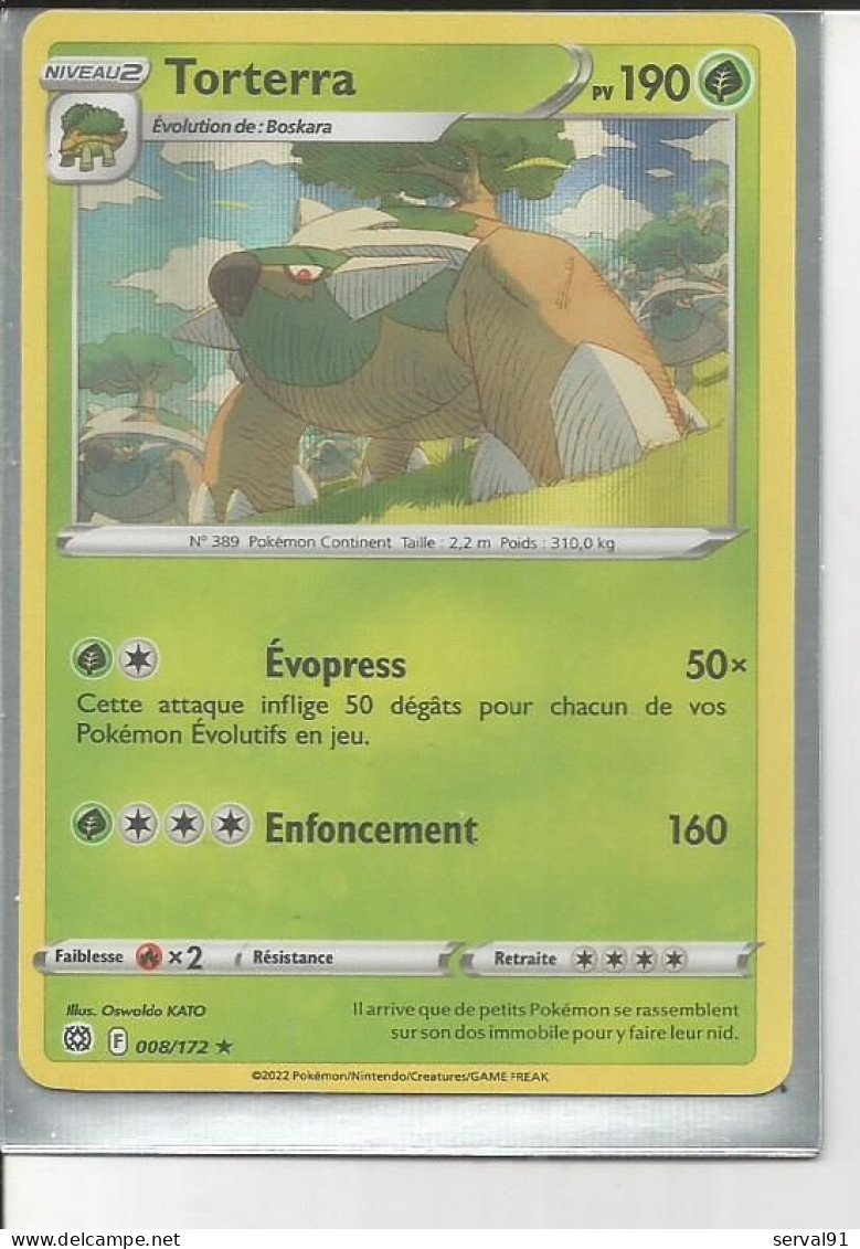 CARTE TORTERRA HOLOGRAPHIQUE STARS ETINCELANTES N° 8 - Sword & Shield