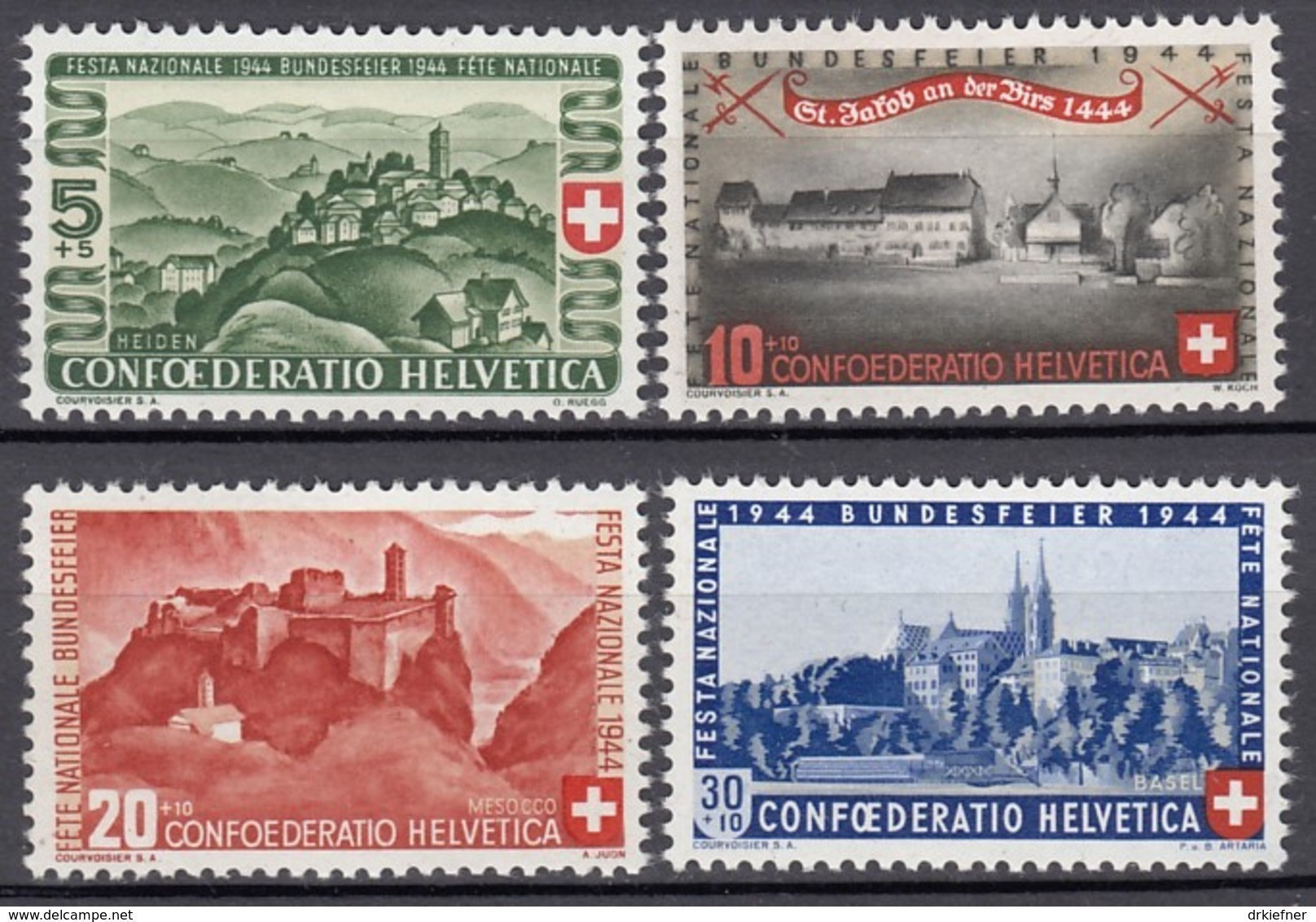 SCHWEIZ  431-434,  Postfrisch **, Pro Patria 1944, Stadt- Und Landschaftsbilder - Neufs