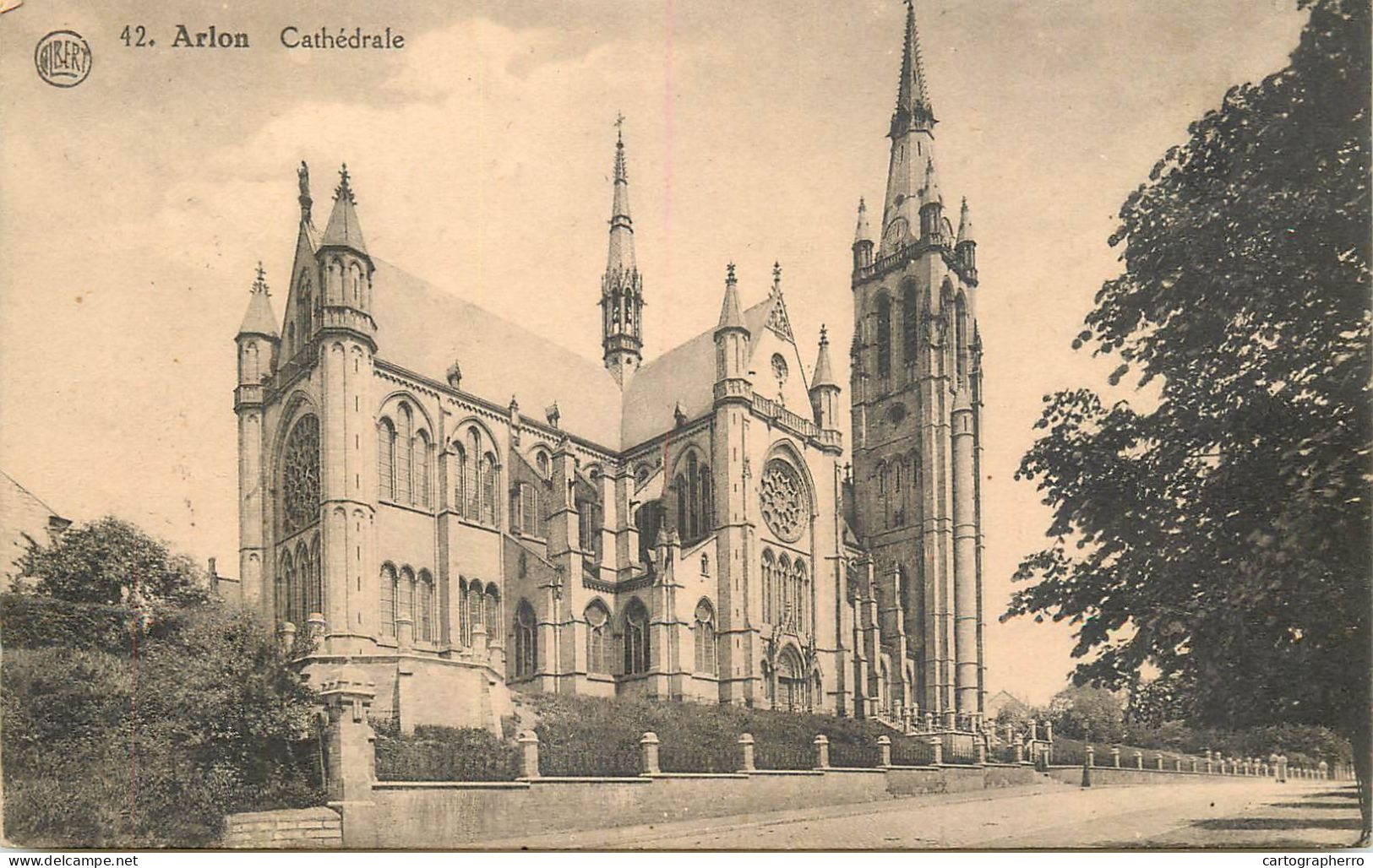 Belgique Cpa Arlon Cathedrale - Andere & Zonder Classificatie