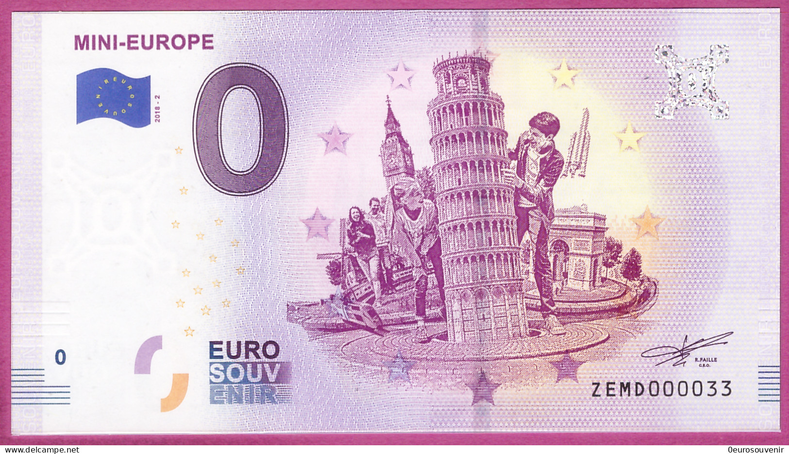 0-Euro ZEMD 2018-2 # 0033 ! MINI-EUROPE - Private Proofs / Unofficial