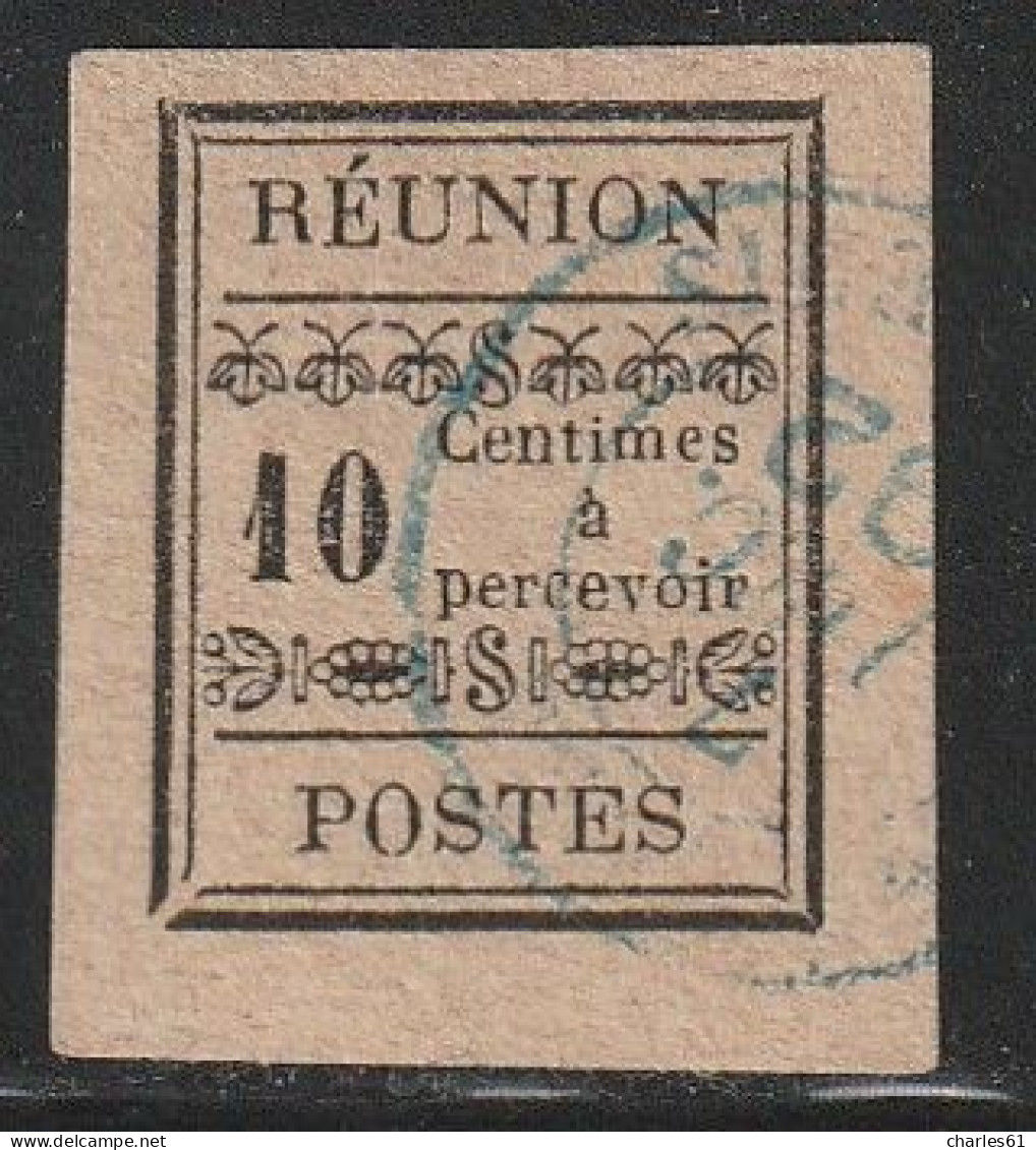 REUNION - TAXE N°2 Obl (1889) 10c Noir - Portomarken