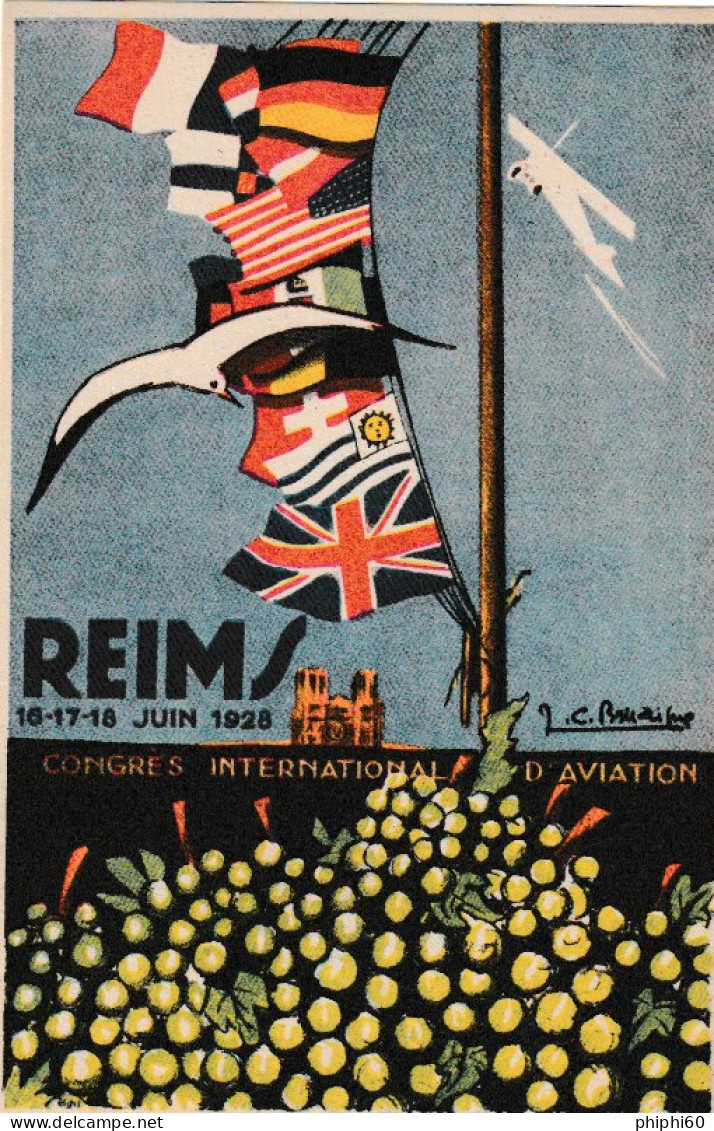 REIMS  -  51  -  CONGRES INTERNATIONAL D'AVIATION -  16 - 17 -18 Juin 1928 - Other & Unclassified