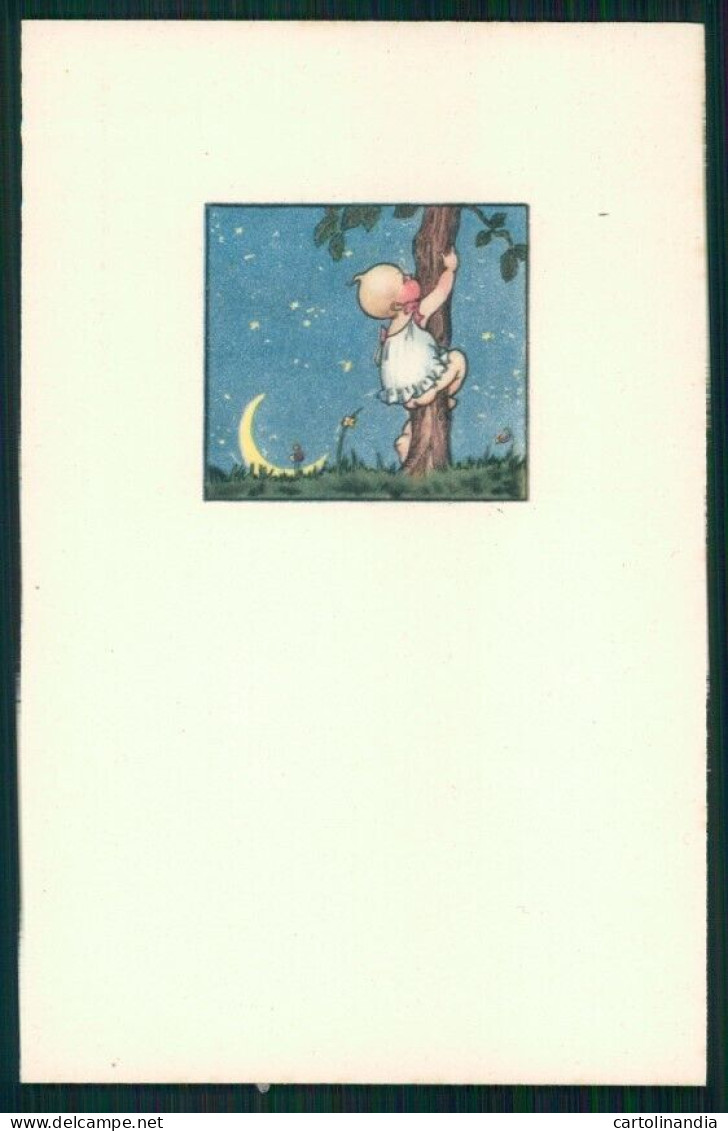 Artist Signed Busi Little Child And Stork Paper Moon Serie 268 Postcard TC3271 - Other & Unclassified