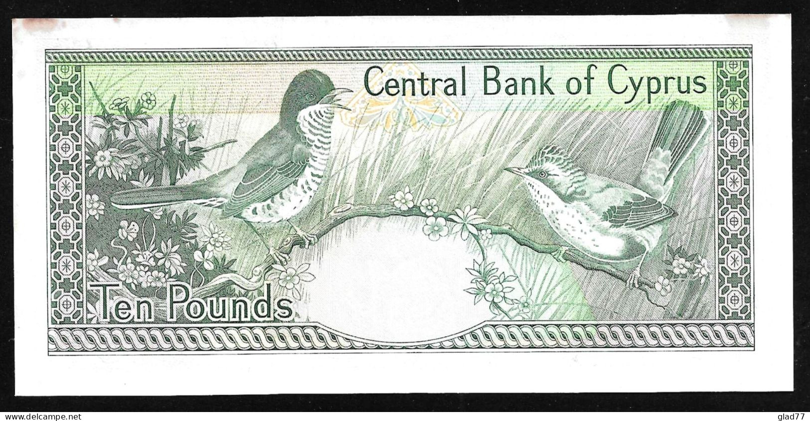 Cyprus  10 POUNDS 1.2.1992 UNC With Stains In Upper Margin.  Rare! - Cyprus