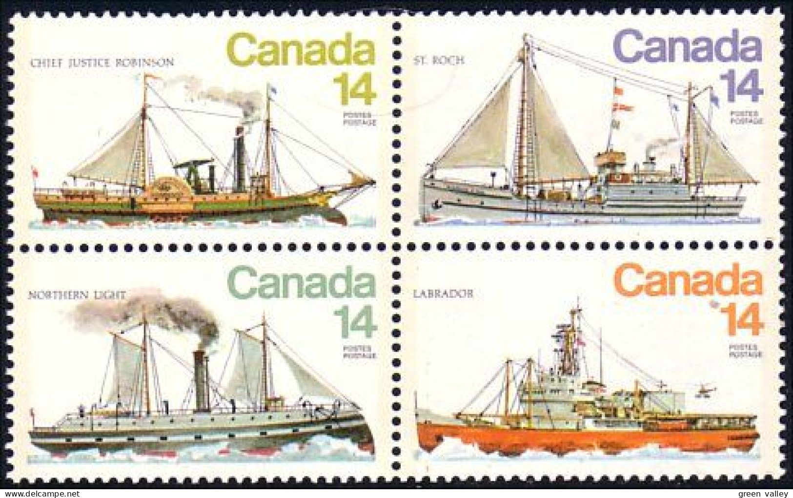 (C07-79aa) Canada Brise-glace Ice Vessels Se-tenant MNH ** Neuf SC - Neufs