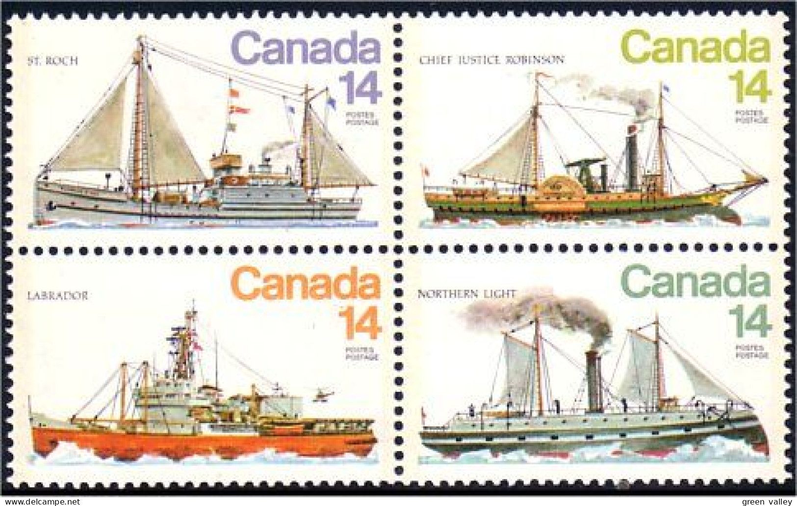 (C07-78aa) Canada Brise-glace Ice Vessels Se-tenant MNH ** Neuf SC - Nuevos
