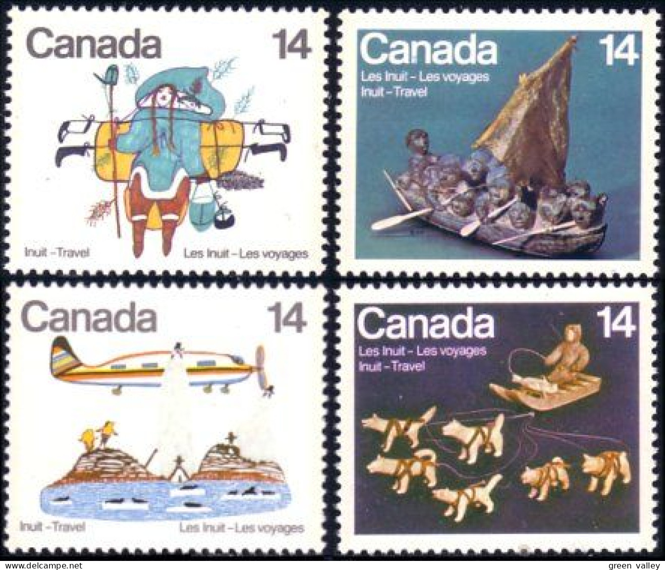 (C07-69-72a) Canada Voyages Inuit Travels MNH ** Neuf SC - Ongebruikt